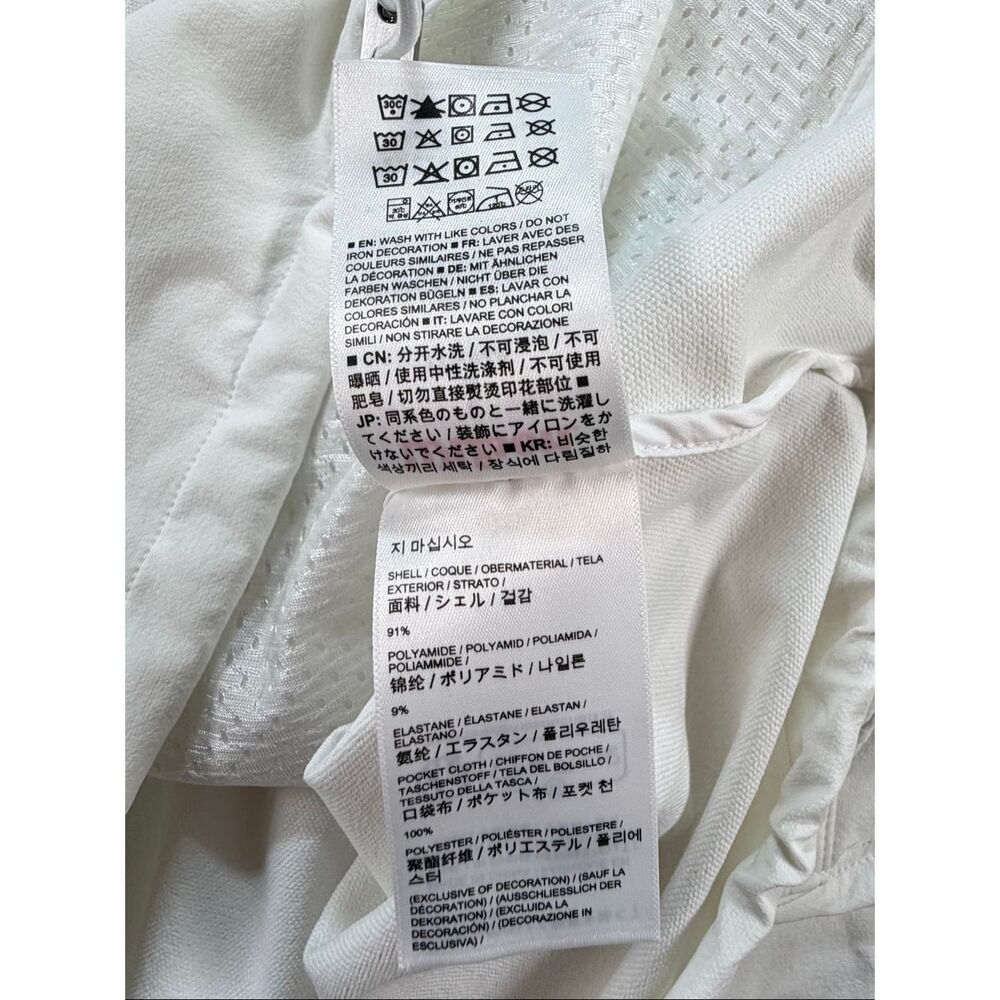 Wilson Davenport Woven Popover White Cropped Quarter Zip Jacket Size Large - Picture 16 of 16